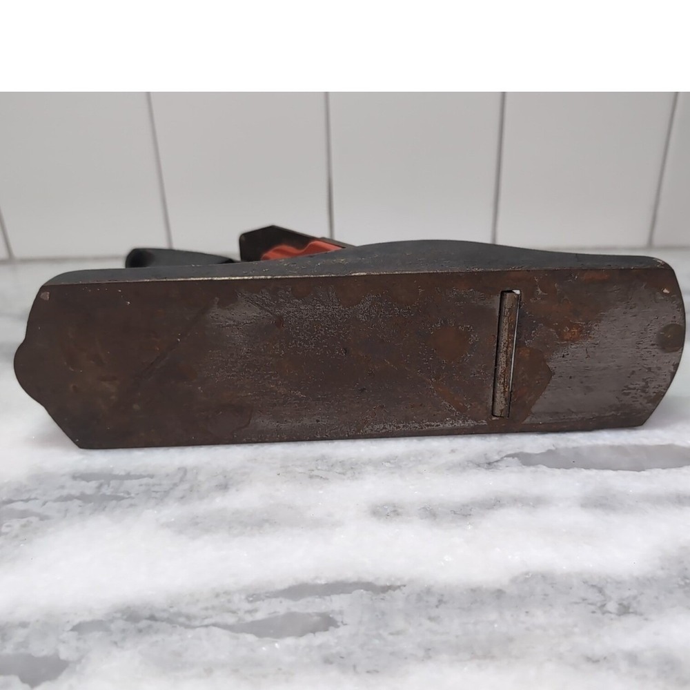 Sears Vintage Hand Plane Red Lever Cap Made in USA Woodworking Tool 9.5 Inch - Picture 6 of 10